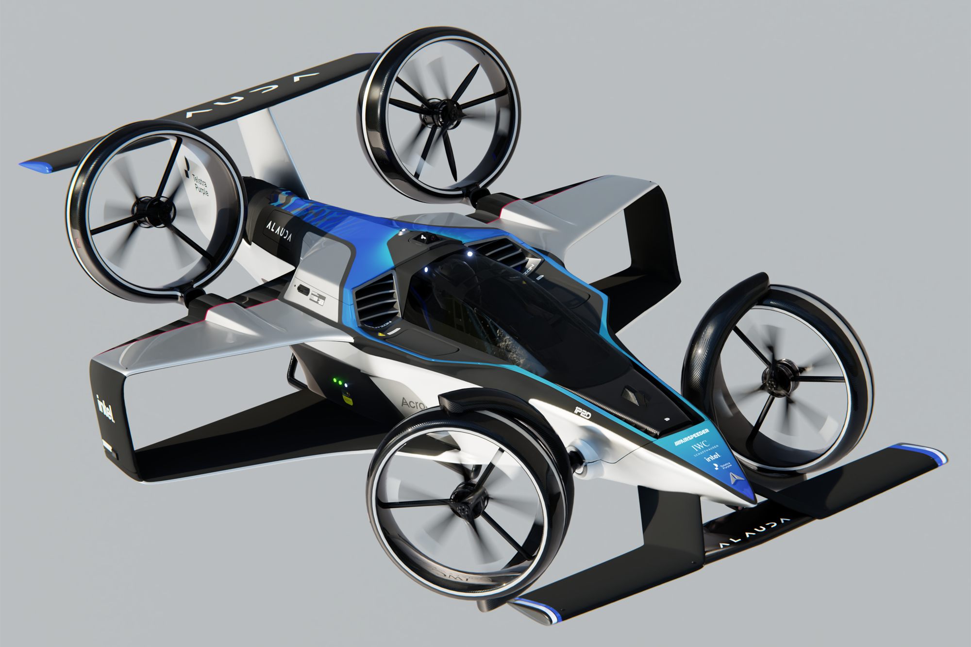 Alauda Airspeeder Mk4 hydrogen-electric VTOL racing aircraft Alauda Airspeeder Mk4 hydrogen-electric VTOL racing aircraft